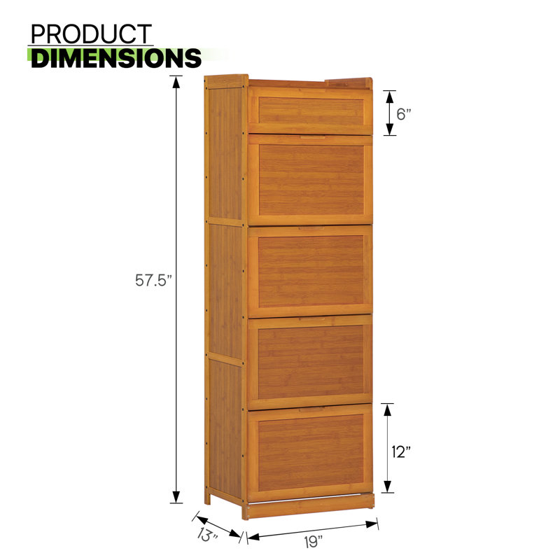 Bring Home Furniture 27 Pair 9 Tiers Rayon from Bamboo Shoe Storage